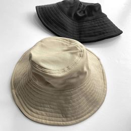 Berets Fashion Foldable Fisherman Hat Women Summer Cotton Bucket Washed Denim Hats Hip HopMen Caps