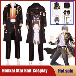 Cosplay Anime Game Honkai: Star Rail Cosplay Costumes Trailblazer Male Protagonist Wig Men Uniform Suit Halloween Carnival Boy Outfit