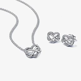 Chokers Sparkling Infinity Heart Collier Necklace for Women Mothers Day Gift Female Jewellry Bijoux 231020