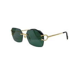 Luxury Square Sunglasses for men Women Brand Designer Retro Alloy Frame Big Sun Glasses Vintage Gradient Glass lenses With Box