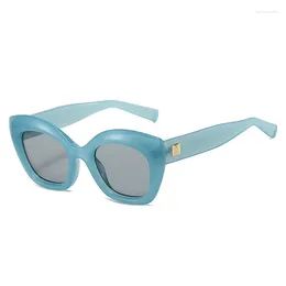 Sunglasses Cat Eye Jelly Colour Women Retro Rivets Men Leopard Shades UV400 Sun Glasses