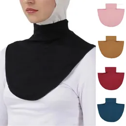 Bow Ties Women Turtleneck Fake Collar Solid Colour Mock False High Neck Cover Detachable Collars Elastic Loop Scarf