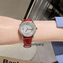 Luxury Diamond Designer Women Watch Brand Wristwatch Choprds Women's Thin Fashion Waterproof Leather Strap Quartz Movement Happy Sport 5 V2BB