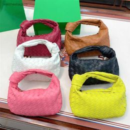 Handbag Designer Bag Jodie Candy Genuine Lambskin with Logo Totes Knitting Bags Mini JODIE Woven Sheepskin Knotted mirror quality luxurys TEEN pink Shoulder YP646