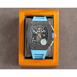 Rm011-05 Milles with De Richa Chronograph Superclone Watch Men's Rm11 Mechanics Watches Luxe 40x50x16mm Montres Designer Size es RM11-fw ceramic