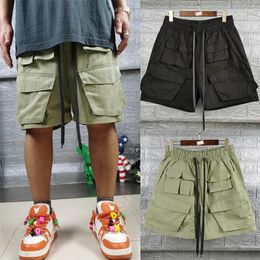 Men's Shorts 2023SS Multi Pocket Panel Washed Cotton Cargo Short And Women's Outdoor Green Black