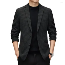 Men's Suits 2023 Arrival Spring High Quality Wool Casual Plaid Blazer Men Male Jackets 82350