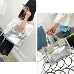 Duffel Bags PVC Shoulder Crossbody Bag Women Handbag Fashion Jelly Clear Beach Shopping Tote