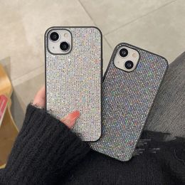 Cell Phone Cases Luxury brand shiny sequin soft phone case suitable for iPhone 15 14 11 13 Pro 7 8 Plus X XR MAX SE MiNi back cover Capa 231026