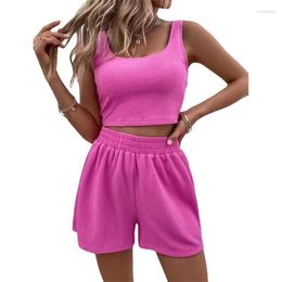 Running Shorts Women's Sleeveless Fresh And Sweet Fashion Casual Solid Colour Girl Style Summer