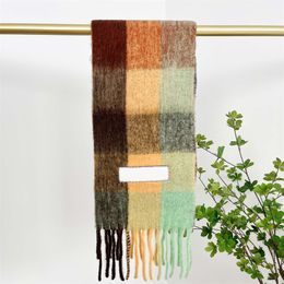 Wool scarf designer AC women men plaid luxury scarf spring autumn tassels lady shawls cashmere warm scarves Colourful classical echarpe hj01