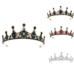 Hair Clips Luxury Vintage Crystal Bridal Tiaras Crowns Baroque Pageant Prom Rhinestone Veil Headpiece Wedding Birthday Accessories