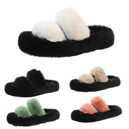 slippers women platform slides shoes fur winter snow warm sandals white pink yellow black fur slippe women shoes