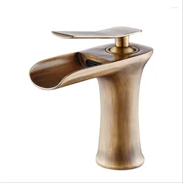 Bathroom Sink Faucets Vidric Oil Brushed Bronze Black Basin Faucet Antique Waterfall Mixer Tap And Cold Water