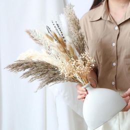 Decorative Flowers Reed Grass Dried Wedding Preserved Bouquet Diy Home Tables Decoration Handmade Artificial Plants Crafts Finding