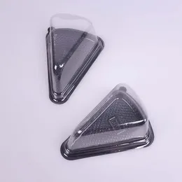 Take Out Containers 10pcs Clear Cake Slice Box Triangle Dessert Boxes Cheesecake Sandwich For Home Bakery Party