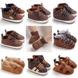 First Walkers born Baby Shoes Brown Themed Multicolor Boys and Girls Casual Sneakers Soft Sole NonSlip Toddler 231020