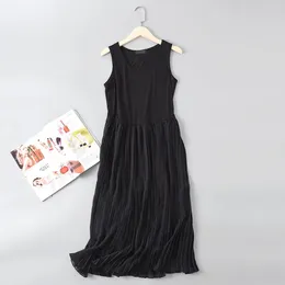 Women's Sleepwear Modal-chiffon Patchwork Nightgown Women Sleeveless Nightdress Summer Female Sleep Dress Casual Loungewear