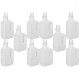 Bath Accessory Set 5 Pcs Dispenser Laundry Detergent Bottle Bleach Liquid Leakproof Bottles Lotion