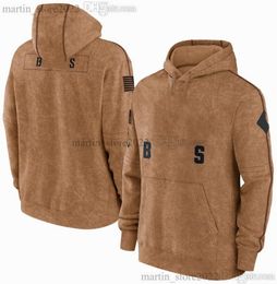 2023 Salute To Service Football Pullover Hoodies Amari Cooper Deshaun Watson Nick Chubb Myles Garrett Denzel Ward David Njoku Donovan Peoples-Jones Men Women Youth