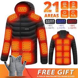 Men's Jackets 21 Areas Heated Jacket Men Electric Winter Women's Motorcycle Jacket USB Warm Vest Heating Jacket Heated Vest Coat Ski Hiking 231020