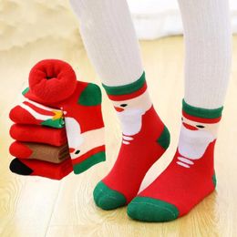 Cute Christmas Cartoon Kids Socks Cotton Funny Elk Snowman Santa Claus Printed Sox for Girls Boys Kawaii Gifts of Christmas