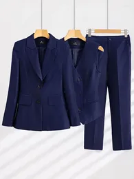Men's Suits Women Suit 3 Piece Sets 2023 Long Sleeve Fashion Vintage Blazer Vest Pants Sleeveless Vests Office Ladies