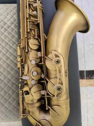 Matte original 54 one to one structure model Bb professional tenor saxophone retro antique copper Tenor sax jazz instrument 01