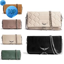 Evening Bags Fashion Genuine leather Luxury Designer Zadig Voltaire Shoulder bags Totes Pochette Rock Swing Your Wings bag womens mens gym Cross Body handbag Clu