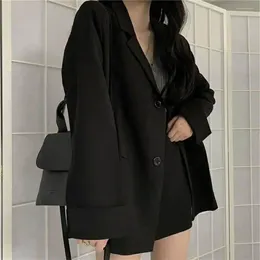 Women's Suits All Match Polyester Women Dating Travelling Casual Black Blazer Coat Daily Wear