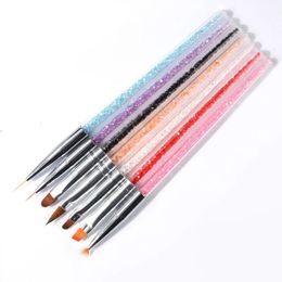 Makeup Tools Professional Nail Art Brushes For Manicure Rhinestone Acrylic Paint Brush Set UV Gel Polish Nails Lining Pen Gradient 231020