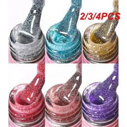 Nail Polish 2/3/4PCS 11 Colors Gel For Nail Glitter Sequins Gel Nail Polish Fairy Tear Armor Oil Nail Art Polish Potherapy Glue 231020