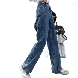 Women's Jeans Vintage Wide Leg Cargo Women 2023 Autumn High Waist Bagge Pants Lady Streetwear Loose Denim Trousers Female Straight