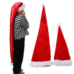 Berets Props Hat Santa Claus Red Christmas Gift Women Beanies Decoration Long Cap Plush