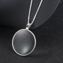 Pendant Necklaces Magnifier Round Reading Magnifying Glass Lens Chain Necklace Fashion Gift