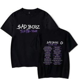 Junior H Sad Boyz Tour 2023 Oversized T Shirt Women Men 90s Y2K Streetwear Hip Hop Short Sleeve Funny Tshirt Graphic Tees