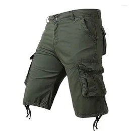 Men's Shorts Army Cargo Men Summer Military Multi-pocket Wear-resistant Work Short Pants Cotton Casual Solid Color Tactical