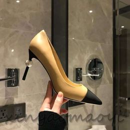 2023ss Designer shoes Pointed metal high heels Nude Colour Male Pointed High Heels Women's Lacquer Leather Back Hollow Heel Sandals Women