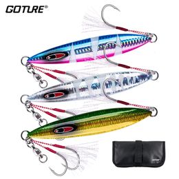 Baits Lures Goture Metal Jigs Fishing Lure Weights 100g 150g 250g Large Shore Cast Quality Salt Water With Bag 231020