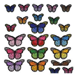 20 Styles Butterfly Badges Clothe Embroidery Applique Ironing Clothing Sewing Supplies Decorativees For Drop Delivery