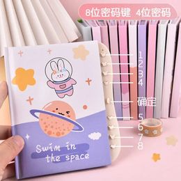 Creative Cartoon Girl Heart notepad for students - Password Lock Diary for Elementary School Students - Wholesale