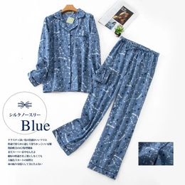 Women's Two Piece Pants Women's Large Pyjamas S-XXXL Cotton Flannel Clothes Household Clothes Autumn and Winter Cheque Printed Nightcap Two Piece Set 231021