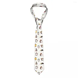 Bow Ties Cute Cartoon Penguin Necktie Men Fashion Polyester 8 Cm Narrow Neck For Mens Accessories Cravat Wedding Gift