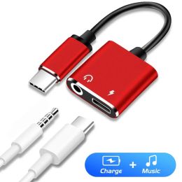 Charging 3.5mm Earphone Jack Audio Cable Type-C Audio Splitter Type C To 3.5 mm Earphone Convert Adapter