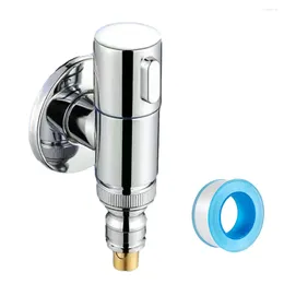 Bathroom Sink Faucets Multi Use Stainless Steel Washing Machine Faucet Quick Opening Angle Valve Rotary Switch Great For Kitchen And