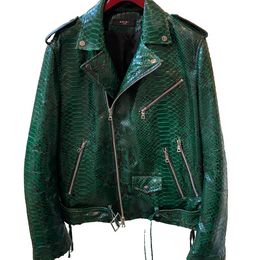 Am1ri 2023 Python leather Mens real genunine leather coat brand jacket outwear designer Luxury gift Fathers Day Winter Men Down Coat Puffer Outdoor Windbreaker