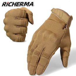 Sports Gloves Summer Motorcycle Gloves Breathable Touch Screen Motorbike Biker Riding Protective Gear Anti-skid Tactical Gloves Men Women 231021