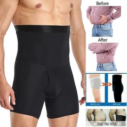 Waist Tummy Shaper Men Body Shaper Compression Shorts Slimming Shapewear Waist Trainer Belly Control Panties Modelling Belt Anti Chafing Boxer Pants 231021