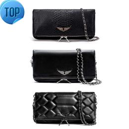 7A Pochette Rock Swing Your Wings bag womens tote handbag Shoulder man Genuine Leather Zadig Voltaire wing chain Luxury fashion clutch flap Cross body bagsgk