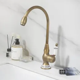 Kitchen Faucets Gold Single Handle High Arc Faucet Deck Mount Stainless Steel Commercial Hole Mixer Taps Modern Bar Sink